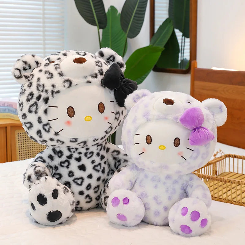 Sanrio Plush Stuffed Toy Cartoon Spotted KT Cat HelloKitty Children's Pillow Leopard Print Cat Doll Girl Holiday Gift Christmas Sanrio Plush Stuffed Toy Cartoon Spotted KT Cat HelloKitty Children's Pillow Leopard Print Cat Doll Girl Holiday Gift Christmas